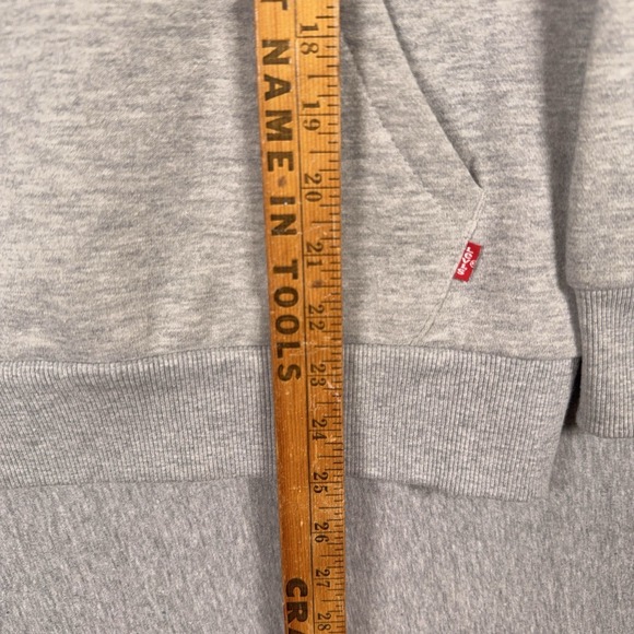 Levis Sweatshirt Hoodie Boys Large Gray Red Batwing Logo Pullover 12-13 yrs NEW - Picture 8 of 9